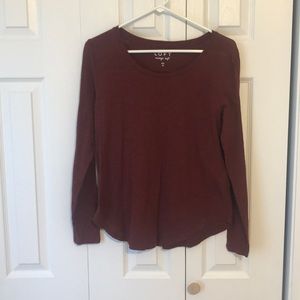 Loft Burgundy long sleeve shirt